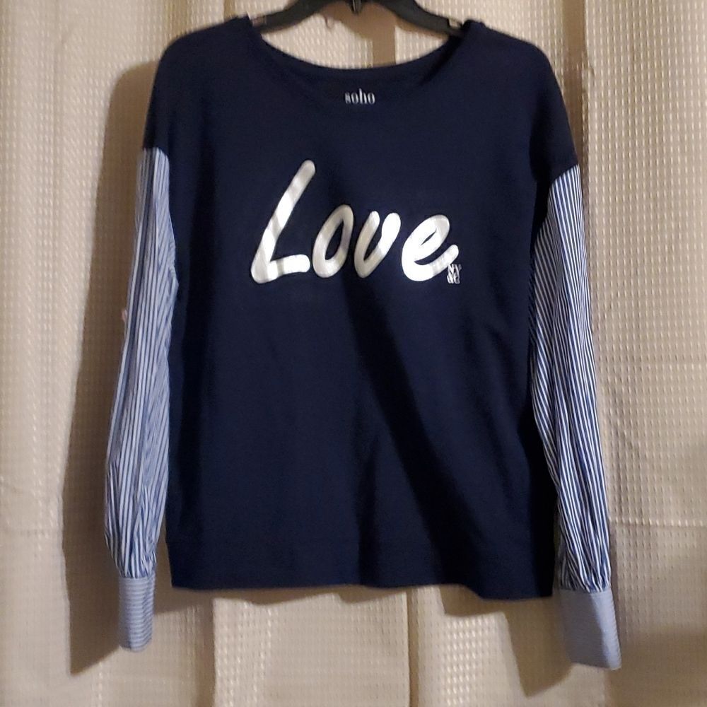 Soho Street New York & Co M Blues Striped